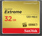 Sandisk CF Extreme - Compact Flash - 32GB - 120MB/s lezen - 85MB/s schrijven