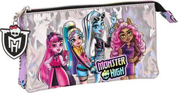 Pennenetui met 2 vakken Monster High Best boos Lila 22 x 12 x 3 cm