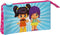 Pennenetui met 2 vakken Pinypon Blauw Roze 22 x 12 x 3 cm