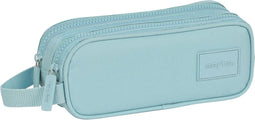 Pennenetui met 2 vakken Safta Blauw 21 x 8 x 6 cm