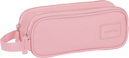 Pennenetui met 2 vakken Safta Roze 21 x 8 x 6 cm
