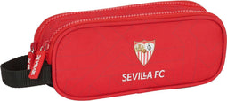 Pennenetui met 2 vakken Sevilla Fútbol Club Zwart Rood 21 x 8 x 6 cm
