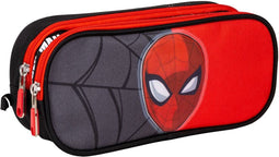 Pennenetui met 2 vakken Spider-Man Zwart 22,5 x 8 x 10 cm