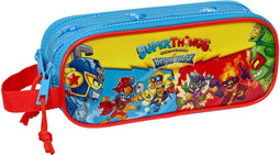 Pennenetui met 2 vakken SuperThings Rescue force Blauw 21 x 8 x 6 cm
