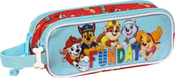 Pennenetui met 2 vakken The Paw Patrol Funday Rood Licht Blauw (21 x 8 x 6 cm)