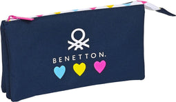Pennenetui met 3 vakken Benetton Love 22 x 3 x 12 cm