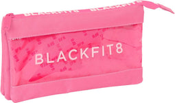 Pennenetui met 3 vakken BlackFit8 Glow up Roze (22 x 12 x 3 cm)