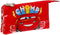 Pennenetui met 3 vakken Cars Let's race Rood Wit (22 x 12 x 3 cm)