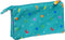 Pennenetui met 3 vakken CoComelon Back to class Licht Blauw (22 x 12 x 3 cm)