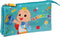Pennenetui met 3 vakken CoComelon Back to class Licht Blauw (22 x 12 x 3 cm)