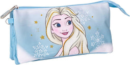 Pennenetui met 3 vakken Frozen Blauw 22,5 x 2 x 11,5 cm
