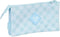 Pennenetui met 3 vakken Glow Lab Cisnes Licht Blauw 22 x 12 x 3 cm