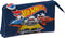 Pennenetui met 3 vakken Hot Wheels Speed club Oranje Marineblauw (22 x 12 x 3 cm)