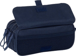 Pennenetui met 3 vakken Kappa Blue night Marineblauw 21,5 x 10 x 8 cm