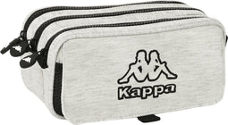 Pennenetui met 3 vakken Kappa Grey knit Grijs (21,5 x 10 x 8 cm)