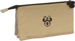 Pennenetui met 3 vakken Minnie Mouse Premium Beige (22 x 12 x 3 cm)