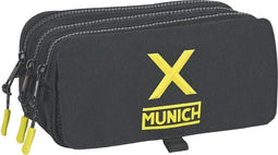 Pennenetui met 3 vakken Munich Grafito (21,5 x 10 x 8 cm)