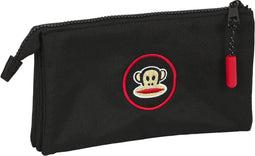 Pennenetui met 3 vakken Paul Frank Campers Zwart (22 x 12 x 3 cm)