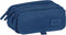 Pennenetui met 3 vakken Safta 21,5 x 10 x 8 cm Marineblauw