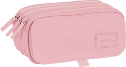 Pennenetui met 3 vakken Safta 21,5 x 10 x 8 cm Roze