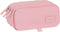 Pennenetui met 3 vakken Safta 21,5 x 10 x 8 cm Roze