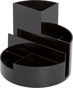 Pennenkoker MAULroundbox Blauwe Engel recycled 6 vaks zwart | 1 stuk