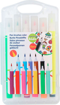 Penseelpen Gekleurd, 12st.