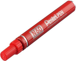 Pentel merkstift - pen afgeschuind - n60B rood