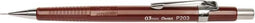 Pentel vulpotlood voor potloodstiften: 03 mm bruine houder
