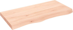vidaXL - Tafelblad - 100x50x(2-6) - cm - onbehandeld - massief - eikenhout