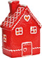 Peperkoekhuisje Lichthuisje - Rood Keramiek - 10 x 16 x 8 cm - Wurm
