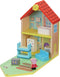Peppa Pig - Houten poppenhuis inclusief Peppa en meubels - Speelfiguur