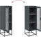 vidaXL - Hoge - kast - 36x39x123 - cm - koudgewalst - staal - antracietkleurig