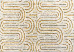 PERAI - Vloerkleed - Crème/Geel - 160 x 230 cm - Katoen