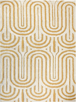 PERAI - Vloerkleed - Crème/Geel - 300 x 400 cm - Katoen