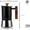 Percolator 300 ml 6 kops - Inductie of alle andere soorten warmtebronnen - Moka Pot - RVS met houten handvat - Espresso maker - VDN