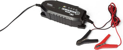 Perel Acculader/druppellader, 6 V/12 V loodzuur- en 12 V LiFePO4-accu's, IP65, met ledstatusweergave, 8 stappen, instelbare laadmodi, geschikt voor auto, motor, scooter, boot, camper