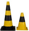 Perel Afzetkegel, voor het afbakenen van zones, zwart/geel, recreatief gebruik, 50 cm