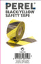 Perel Afzetlint, voor het afbakenen van gevarenzones en beperken van toegang, polyethyleen, zwart/geel, 8 cm x 250 m