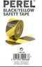Perel Afzetlint, voor het afbakenen van gevarenzones en beperken van toegang, polyethyleen, zwart/geel, 8 cm x 100 m