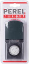 Perel Analoge timer, mechanisch, 230 V, 16 A, 3680 W, IP44, voor gebruik buitenshuis, Duitse aarding type F, zwart