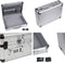 Perel attachékoffer voor laptop en A4-documenten, met 2 cijfersloten, schouderriem en versterkte hoeken, perfect voor dagelijks gebruik, robuust, aluminium, grijs, 460 x 335 x 110 mm
