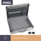 Perel attachékoffer voor laptop en A4-documenten, met 2 cijfersloten, schouderriem en versterkte hoeken, perfect voor dagelijks gebruik, robuust, aluminium, grijs, 460 x 335 x 110 mm