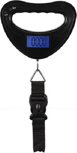 Perel Bagageweegschaal, digitaal, elektronisch, max. 40 kg, tarrafunctie, automatische uitschakeling, lcd-scherm, zwart