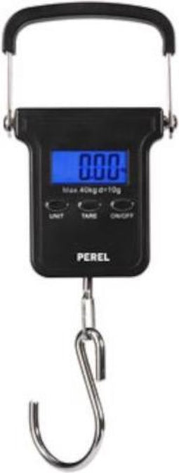 Perel Bagageweegschaal, digitaal, max. 40 kg, tarrafunctie, automatische uitschakeling, lcd-scherm, zwart, roestvrij staal