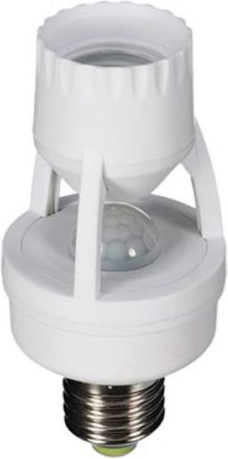 Perel Bewegingsmelder, PIR, 6 m detectiebereik, 360° detectiehoek, IP20, gebruik binnenshuis, E27-fitting, wit