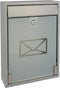 Perel Brievenbus Milan, wandmontage, glazen front, incl. 2 sleutels, afmetingen (H x B x D) 36 x 26 x 8 cm, zilverkleurig