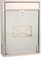 Perel Brievenbus Milan, wandmontage, glazen front, incl. 2 sleutels, afmetingen (H x B x D) 36 x 26 x 8 cm, zilverkleurig