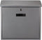Perel Brievenbus Monaco, wandmontage, met naamplaatje, incl. 2 sleutels, afmetingen (H x B x D) 36.8 x 36.5 x 10 cm, zilvergrijs