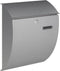 Perel Brievenbus Nice, wandmontage, gebogen front, met naamplaatje, incl. 2 sleutels, afmetingen (H x B x D) 40 x 31 x 16 cm, zilverkleurig